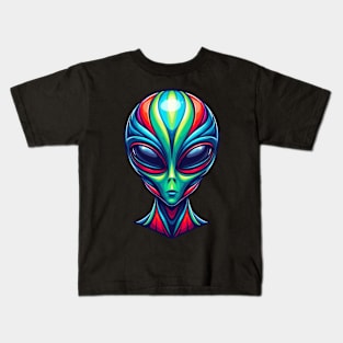 Colorful alien head Kids T-Shirt